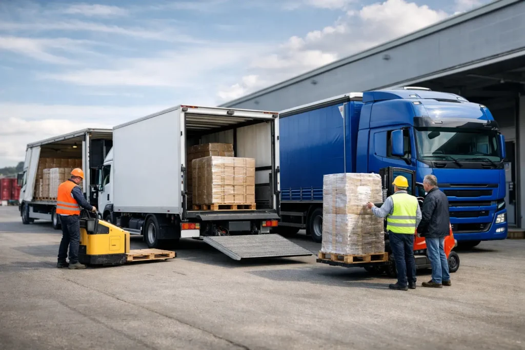 Vehicle selection for pallet transport